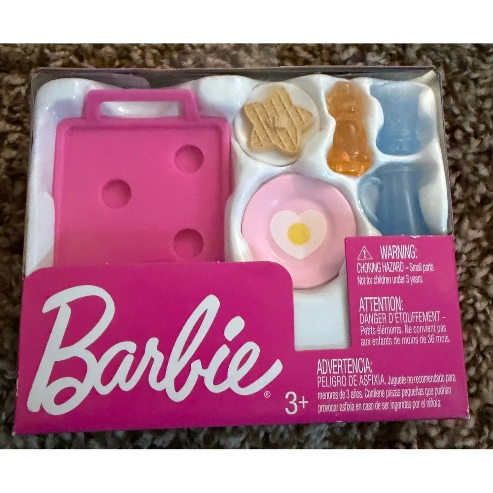 Mattel-Barbie Mini Story Starter Set-Breakfast Accessory Set (NWT)